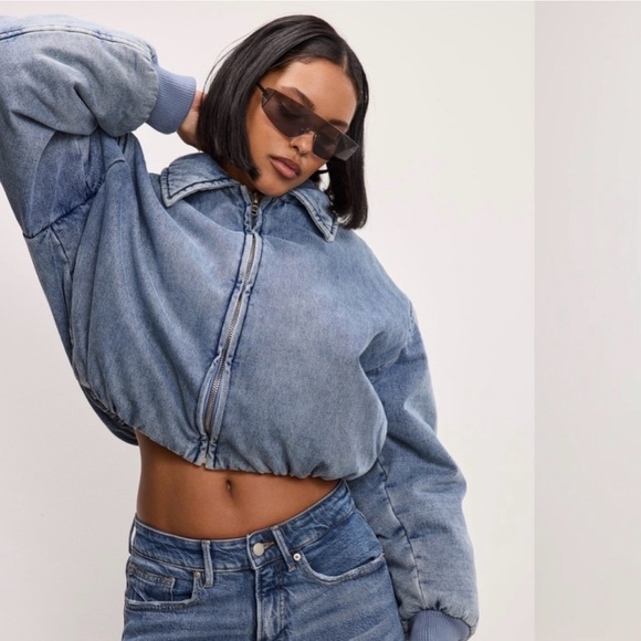 Good American Jackets & Blazers - Good American Denim Bomber